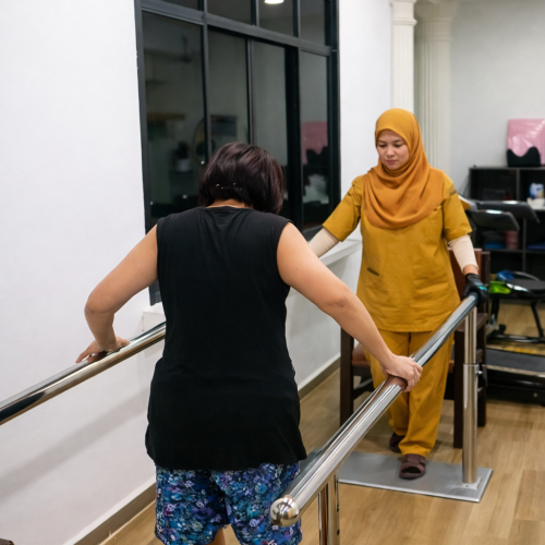 Physical therapy session in progress